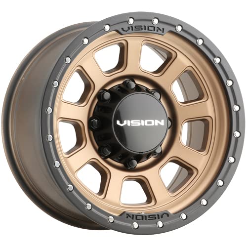 350 OJOS Vision Custom Wheel - 17x9, 12 Offset, 8x170 Bolt Pattern, 125.2mm Hub - Bronze with Black Lip Rim