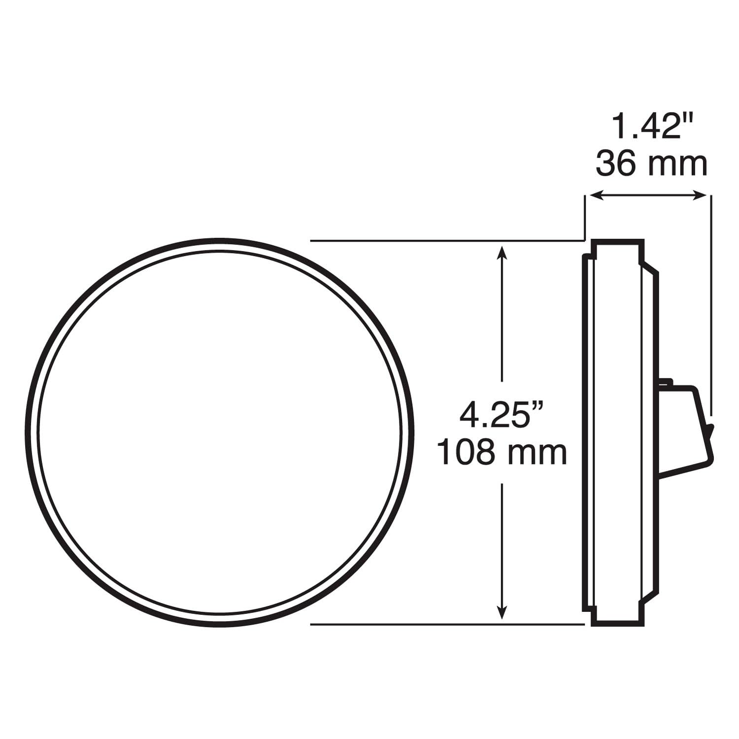 4" LED Back-Up Light Kit Peterson Manufacturing 817R-7 (LED S/T/T Round 7 Dio Amp Housing Groom Mount), 1 Pack
