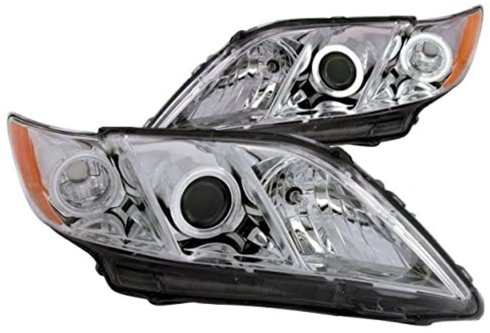 Projector Headlight Set ANZO USA w/CCFL Halo-Chrome 121180