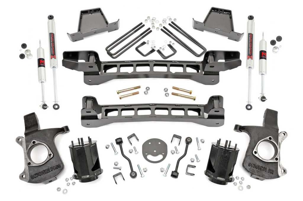 6" Lift Kit Rough Country w/M1 Shocks for 99-06 Chevy/GMC 1500 2WD - 23440