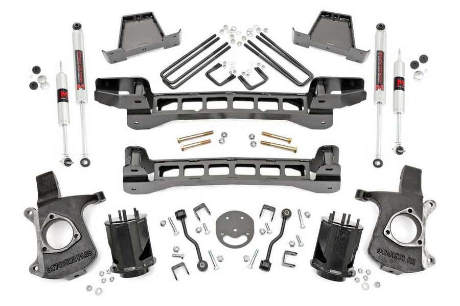6" Lift Kit Rough Country w/M1 Shocks for 99-06 Chevy/GMC 1500 2WD - 23440