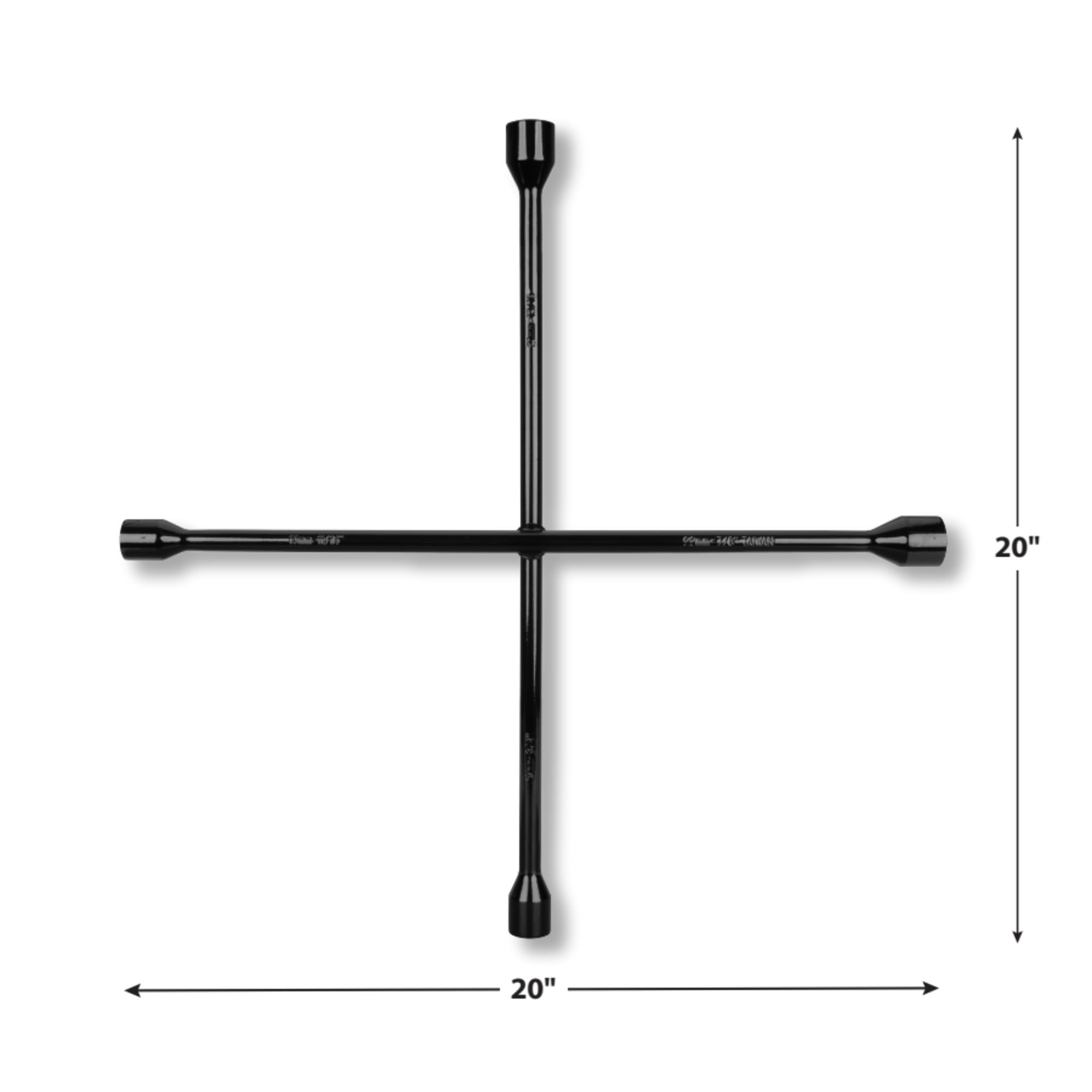 20-Inch Performance Tool W1 Silver SAE/Metric 4-Way Cross Lug Wrench