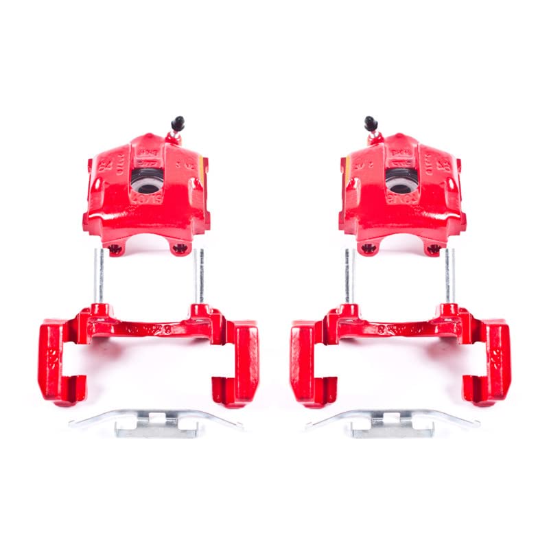 Power Stop Rear S2640A High-Temp Pair of Red Powder Coated Calipers For BMW 320i, BMW 3, BMW 325Ci, BMW 325i, BMW 325xi, BMW 3, BMW 328i, BMW Z4 [Model Specific]