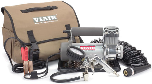 400P VIAIR - 40045, Automatic Function Portable Compressor Kit, Tire Pump, Truck/SUV Tire Inflator, Silver, For up to 35 Inch Tires