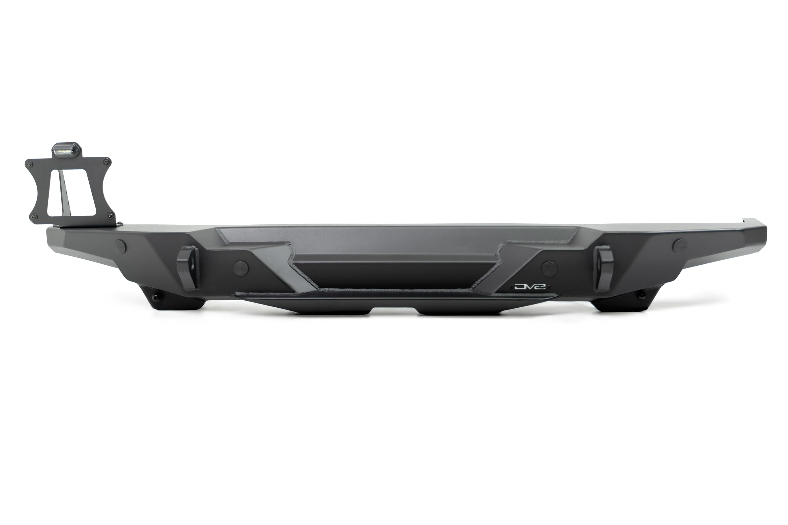 FS-15 Series DV8 Offroad Rear Bumper for the 2018-2025 Jeep Wrangler JL | Compatible with Factory Hitch | License Plate Relocation Bracket with Plate Light | Welded-in Zip Tie Tabs