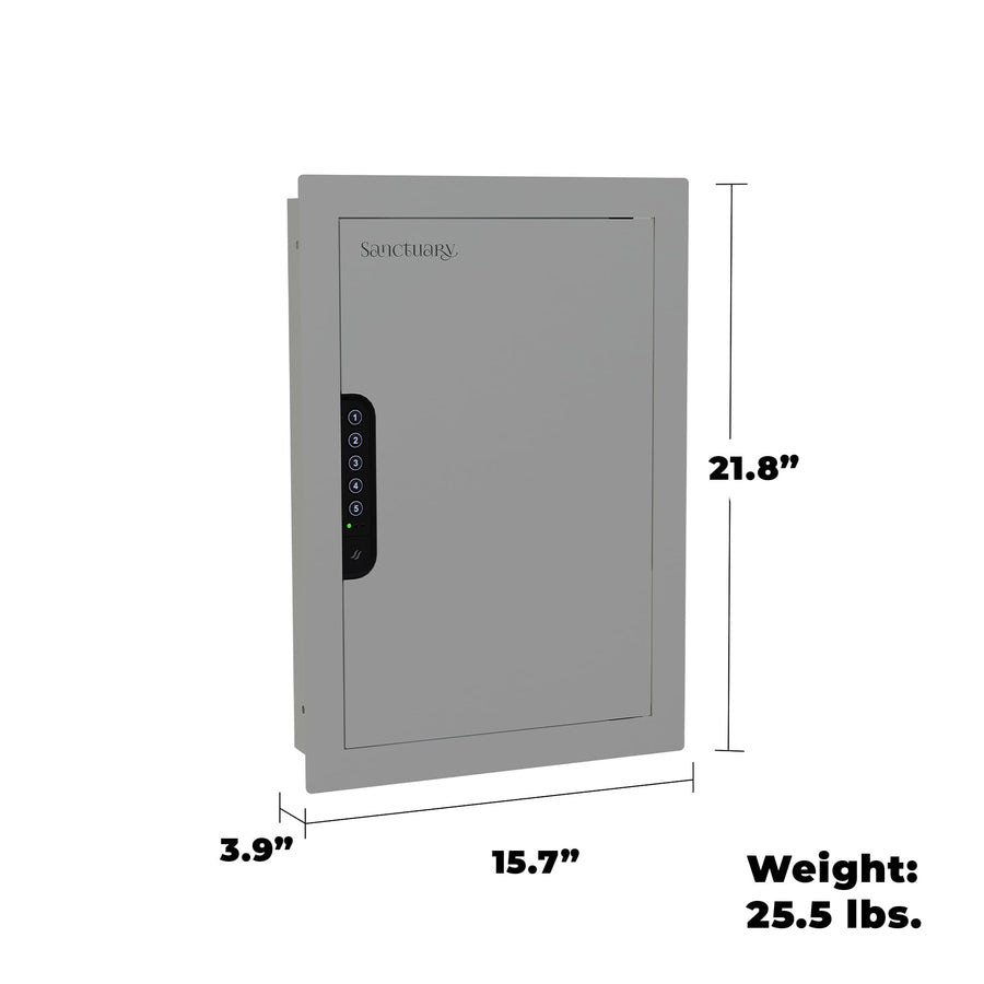In-Wall Sanctuary Vault with Electronic Lock, Matte White