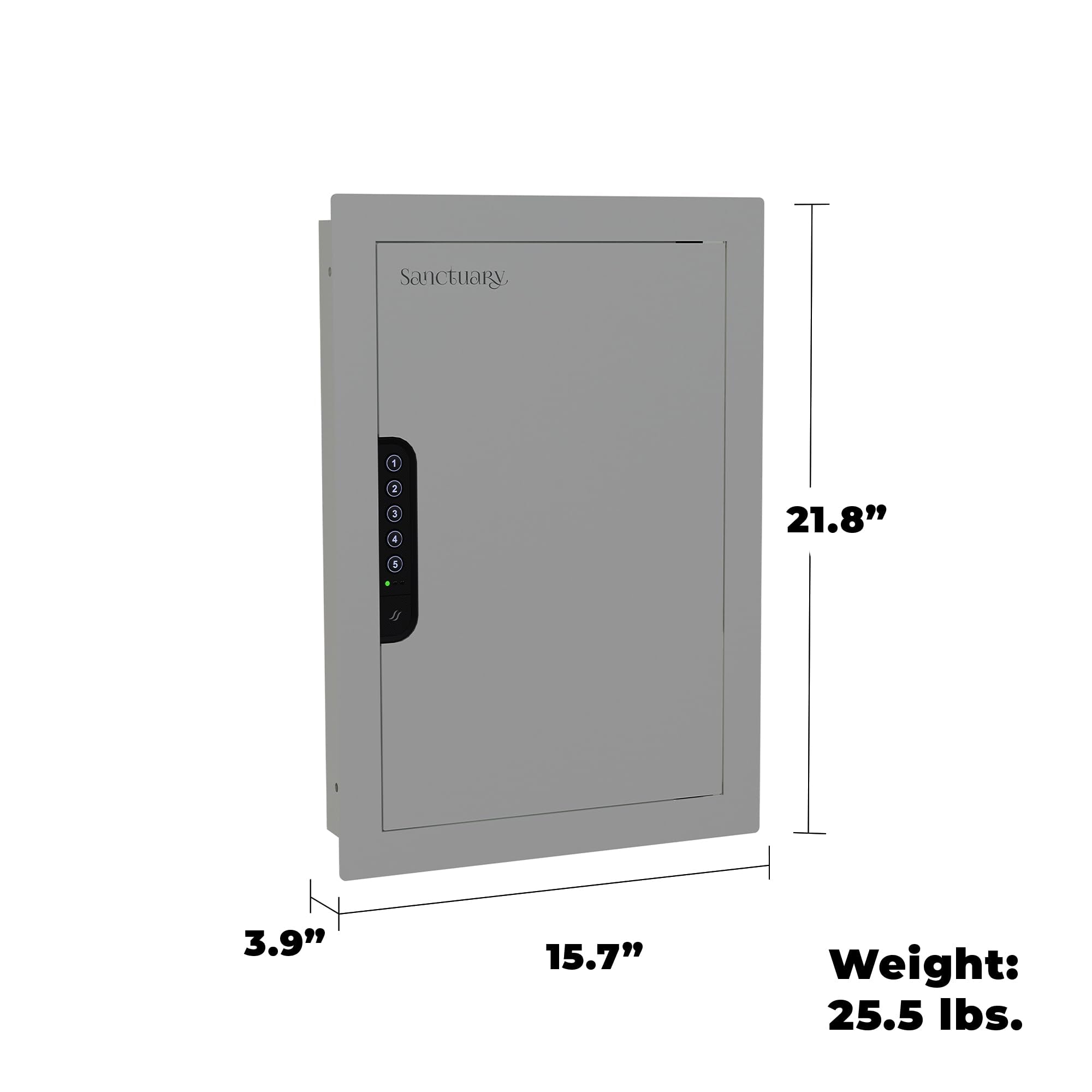 In-Wall Sanctuary Vault with Electronic Lock, Matte White