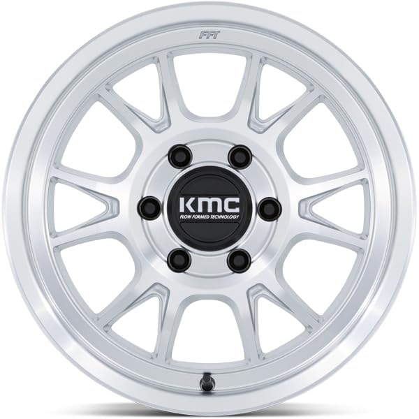 KMC Wheels 17X8.5 RANGE 5X5.04.36 -10mm GLOSS SILVER WITH MACHINED FACE - KM729DX17855010N