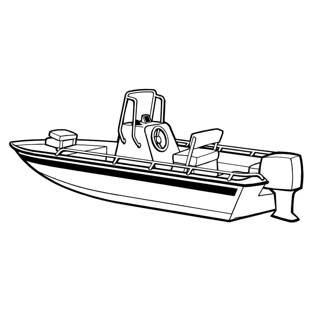 Styled-to-Fit Carver Industries 71222S-11 Boat Cover for V-Hull Center Console Shallow Draft Fishing Boats - 22'6", Mist Gray
