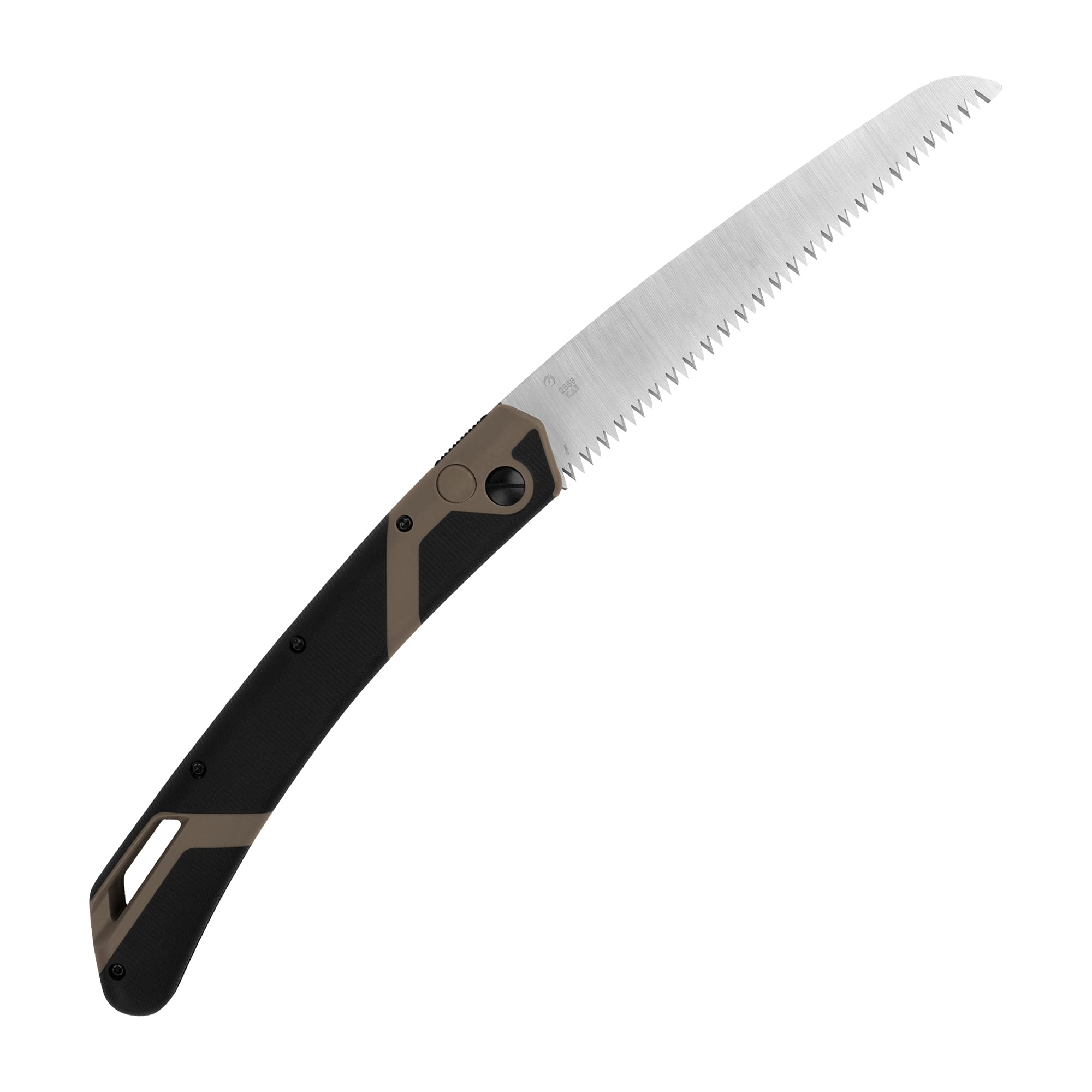 Kershaw Saw Taskmaster 2, 7" Serrated Blade, Outdoor Compact Folding, Push-Button Opening Lock, Tan