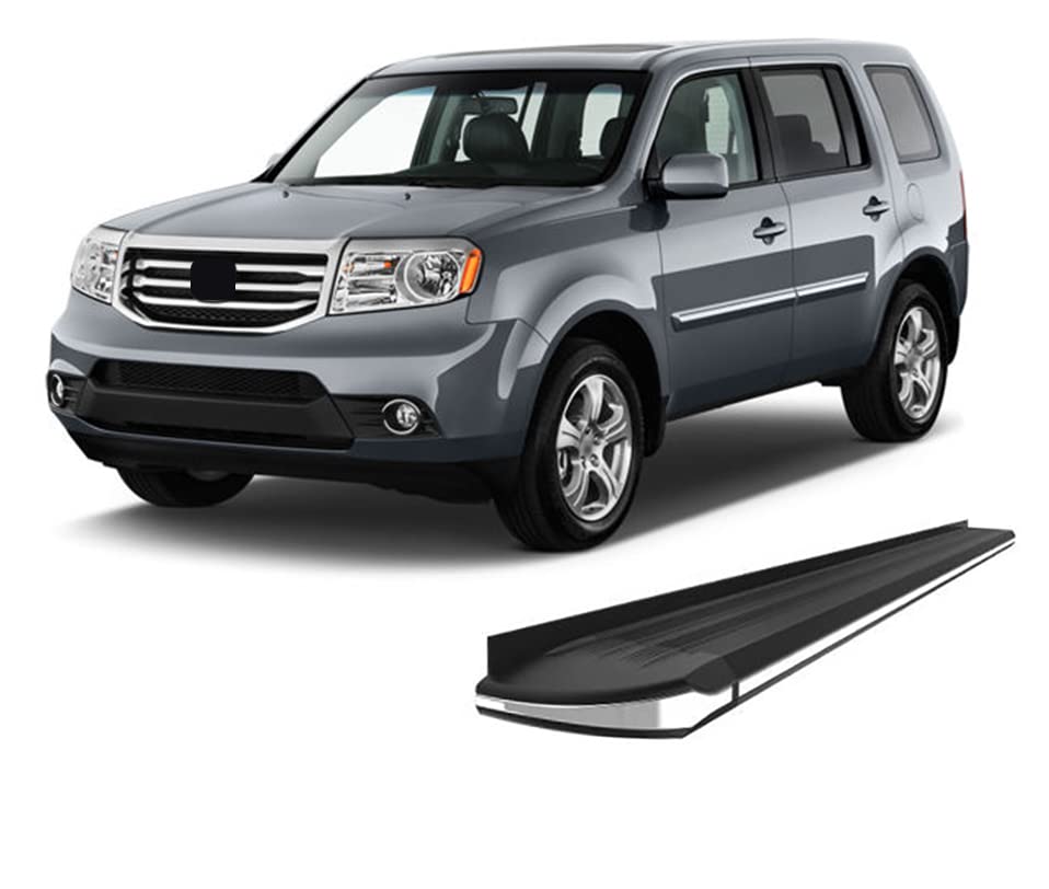 Exceed Black Horse Running Boards Compatible with 2007-2013 Acura MDX|2009-2015 Honda Pilot-EX-HOPI09