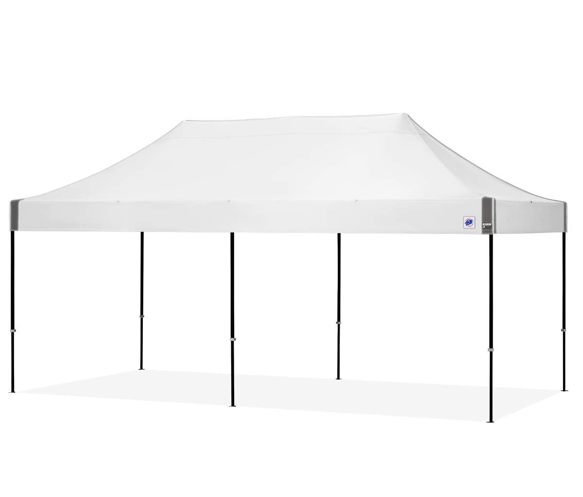 E-Z UP Instant Shelter Eclipse Canopy, 10' x 20', Black Steel Frame and Professional Grade White Top