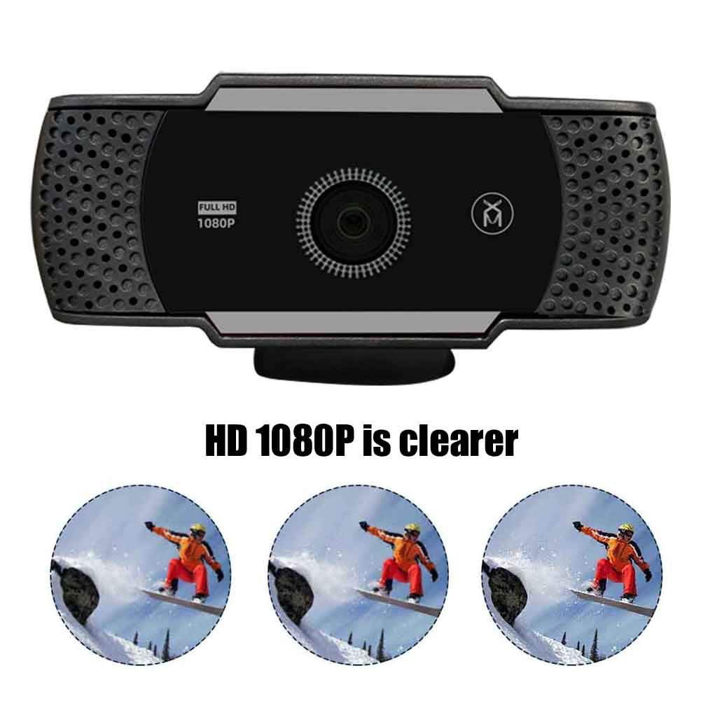 HD Webcam Hongwen with Microphone, 1080P PC Laptop Desktop USB Webcams Streaming Computer Camera for Video Calling Recording Conferencing Gaming Web Camera