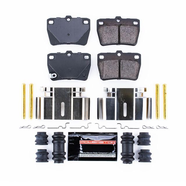 Power Stop Z23-1051 Z23 Evolution Sport Carbon Fiber Infused Ceramic Brake Pads with Hardware For Toyota RAV4 2004-2005 [Vehicle Specific]