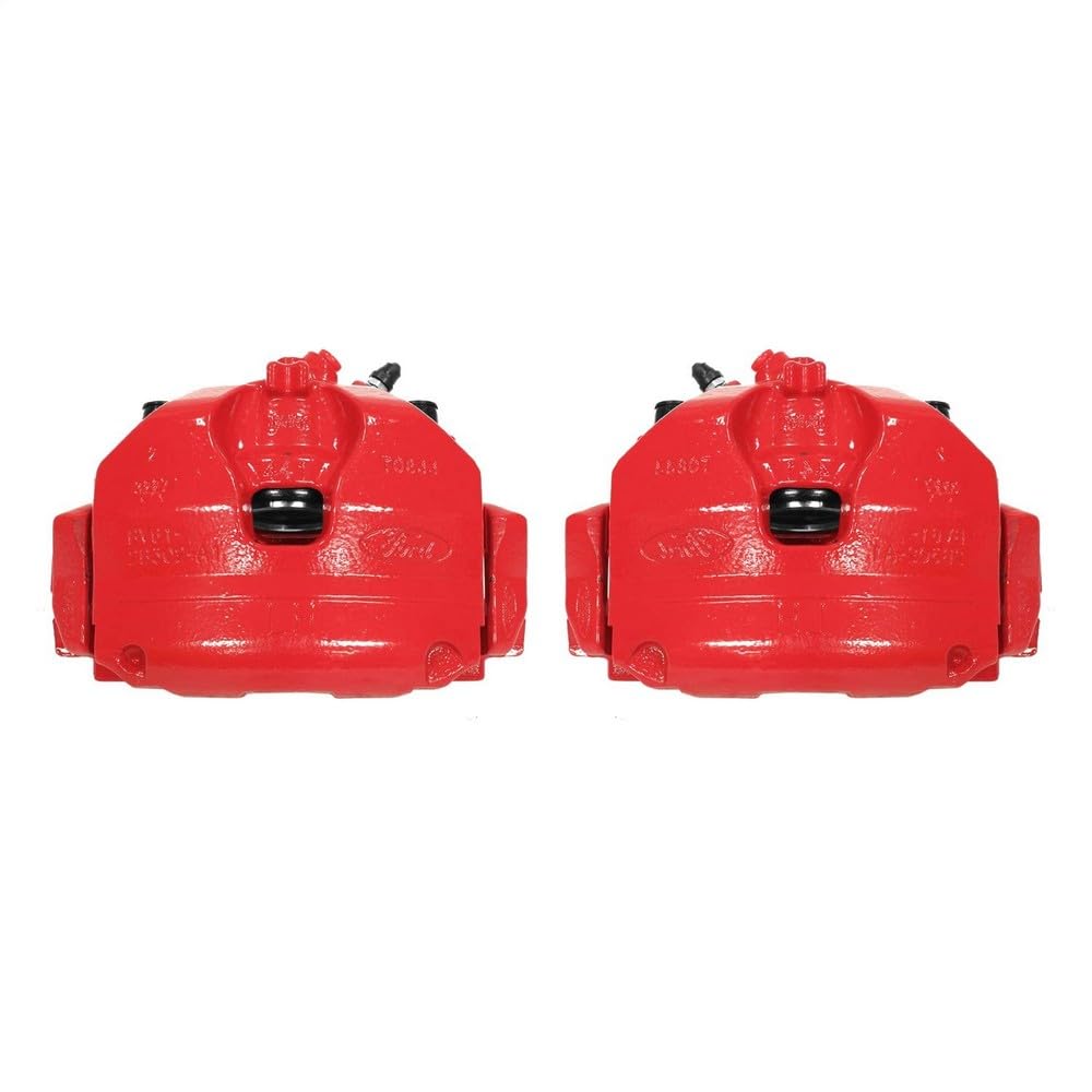 Power Stop S5482 Front Pair of High-Temp Red Powder Coated Calipers