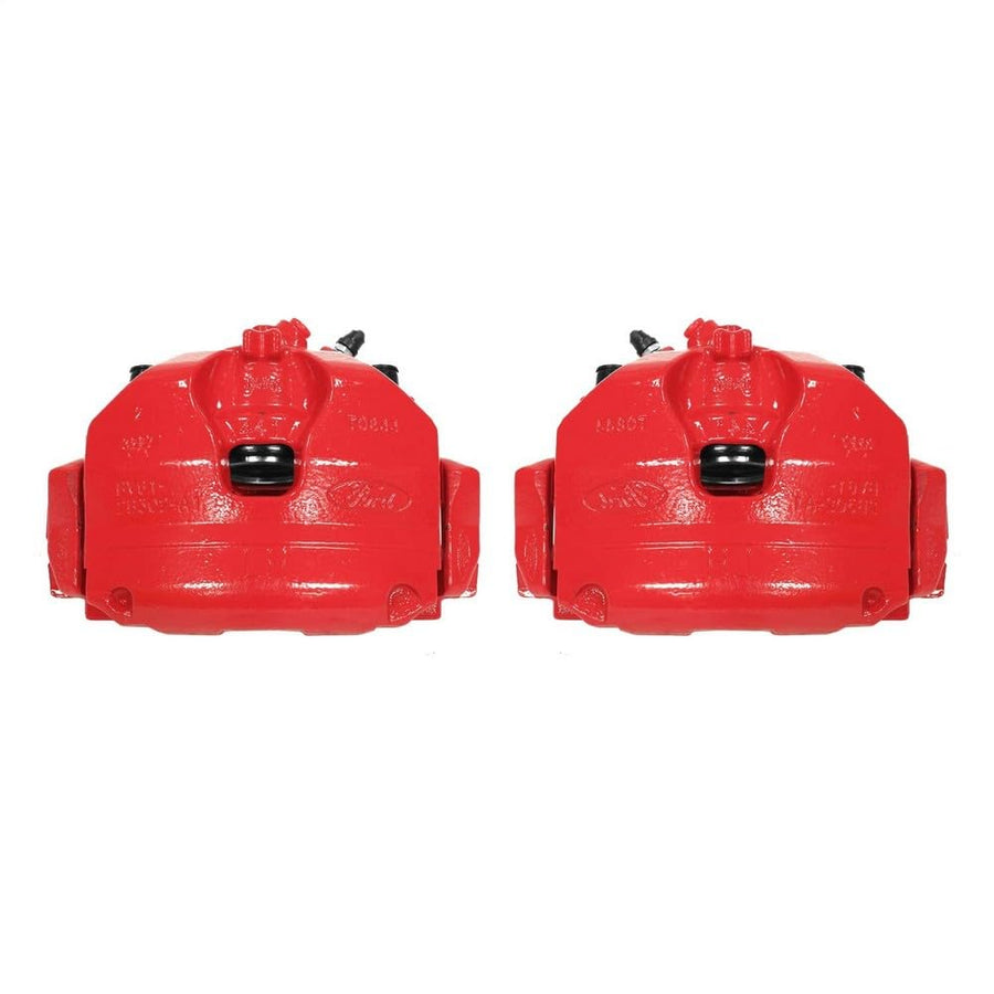 Power Stop S5482 Front Pair of High-Temp Red Powder Coated Calipers