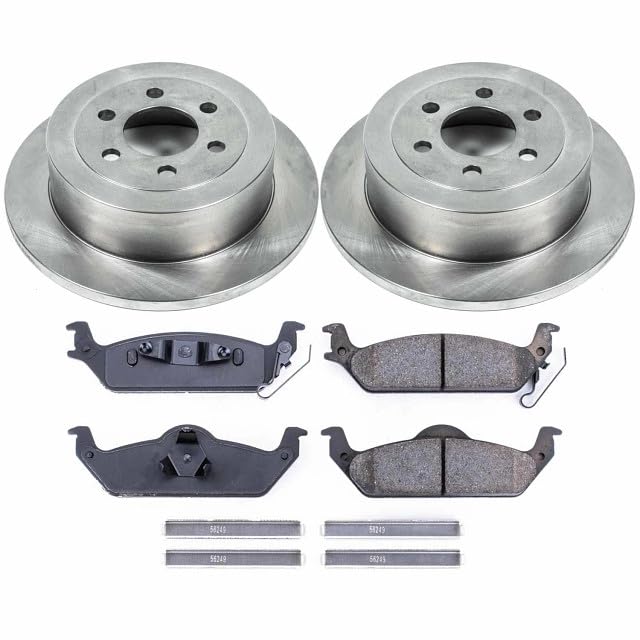 POWERSTOP Autospecialty KOE2192 Rear Replacement Brake Kit-OE Brake Rotors & Ceramic Brake Pads For Dodge Dakota 2003-2004 [Model Specific]