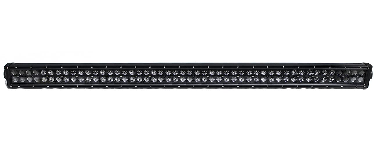 Race Sport Lighting 50in RSBO288 Blacked Out Series Double Row, Silver Combo-Flood/Beam Hi Performance Light Bar 288w