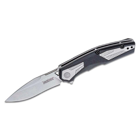 Kershaw Pocket Knife Tremolo, 3.125" 4Cr14 Steel Clip Point Blade, assisted opening EDC,Black