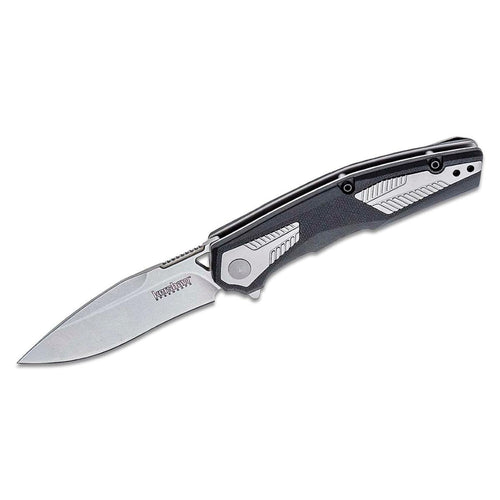Kershaw Pocket Knife Tremolo, 3.125" 4Cr14 Steel Clip Point Blade, assisted opening EDC,Black