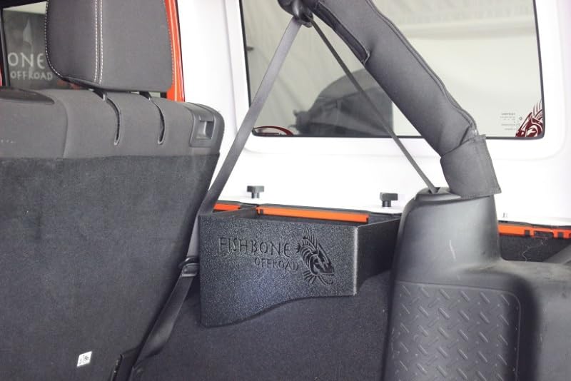 Fishbone Offroad Jeep JK FB25081 Wheel Well Storage Bins 07-17 Wrangler JK 4 DR Black Textured Powdercoat Steel