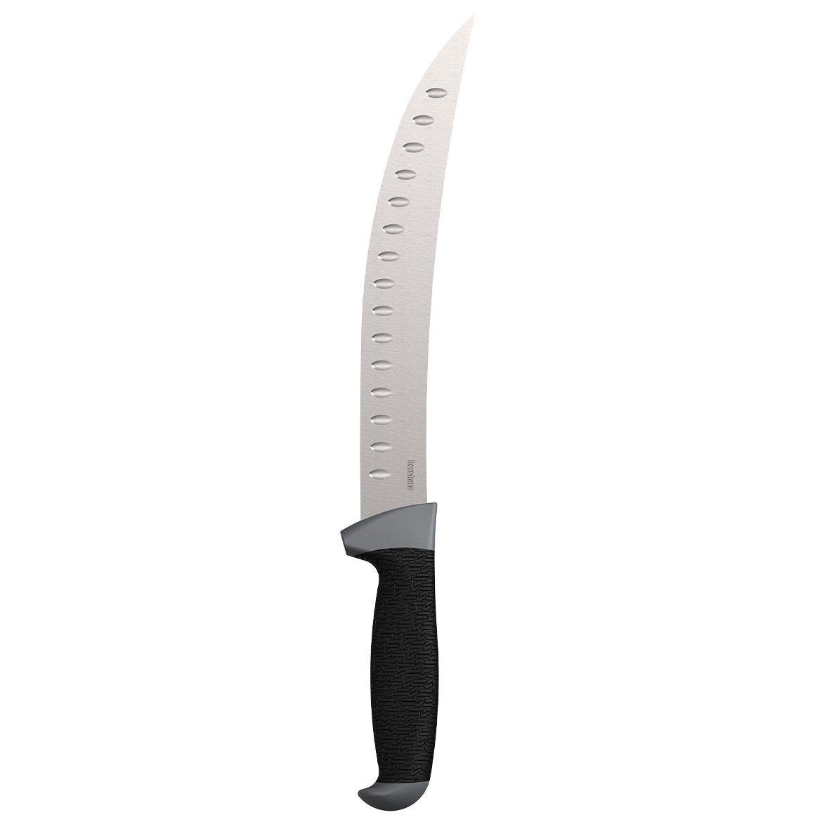 9” Kershaw Curved Fillet Knife, Black, 9 Inch Fixed Stainless Steel Blade, Trailing Point Blade Tip, Includes ABS Sheath, Fishing Fillet Knife for Large Salt and Fresh Water Fish