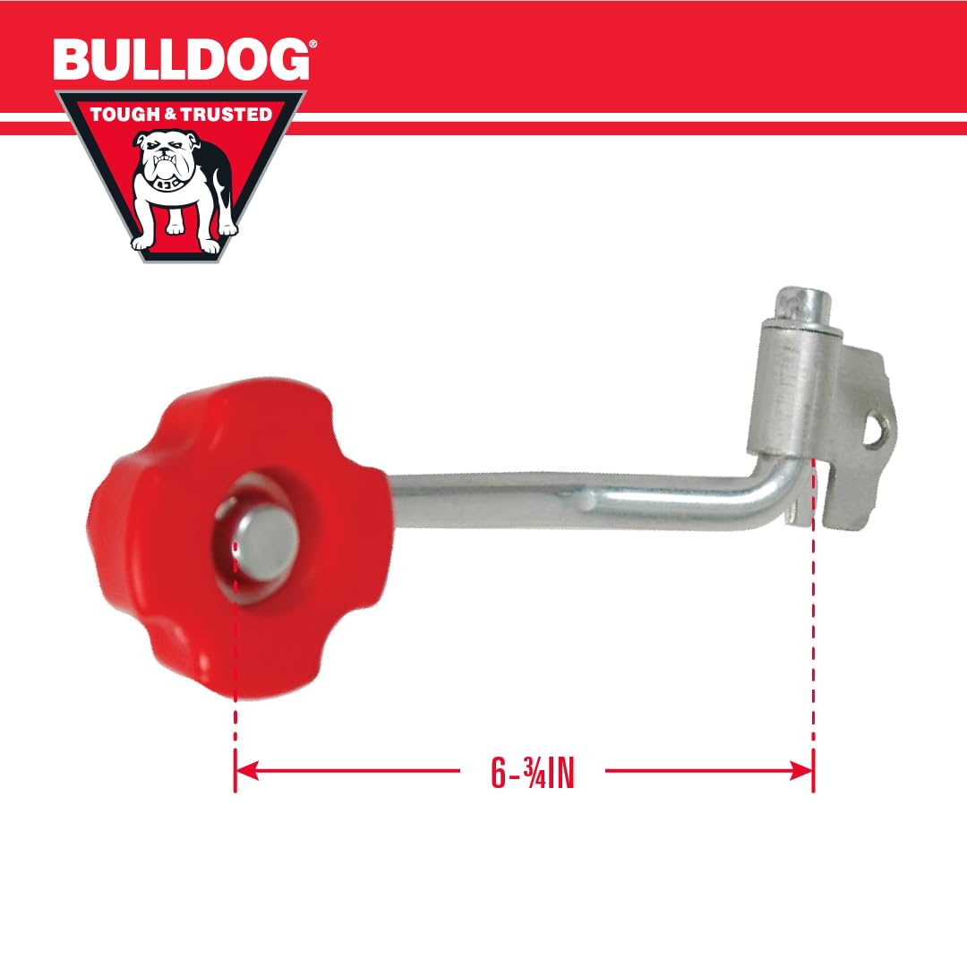 500180 Bulldog Trailer Jack Replacement Part, Topwind Crank, 6-3/4 Inch Radius w/Red Bulldog Knob For 750-5,000 lbs. Jacks