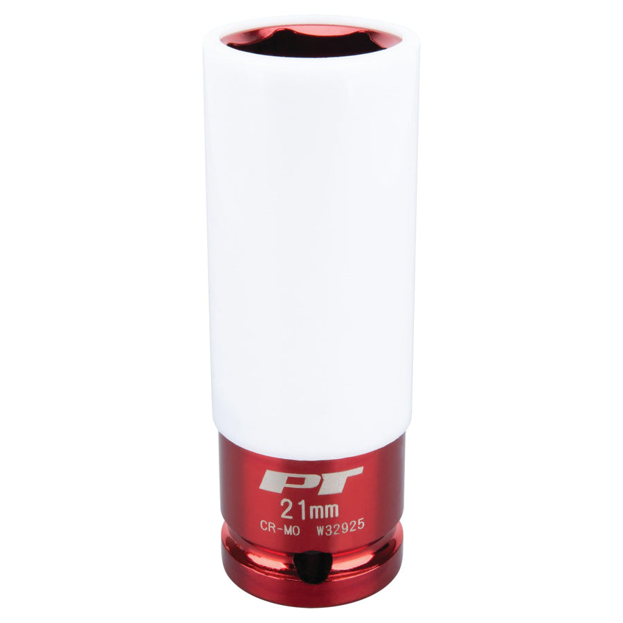 Performance Tool 1/2-Inch Impact Drive W32925 21mm Thin Wall Socket, Red