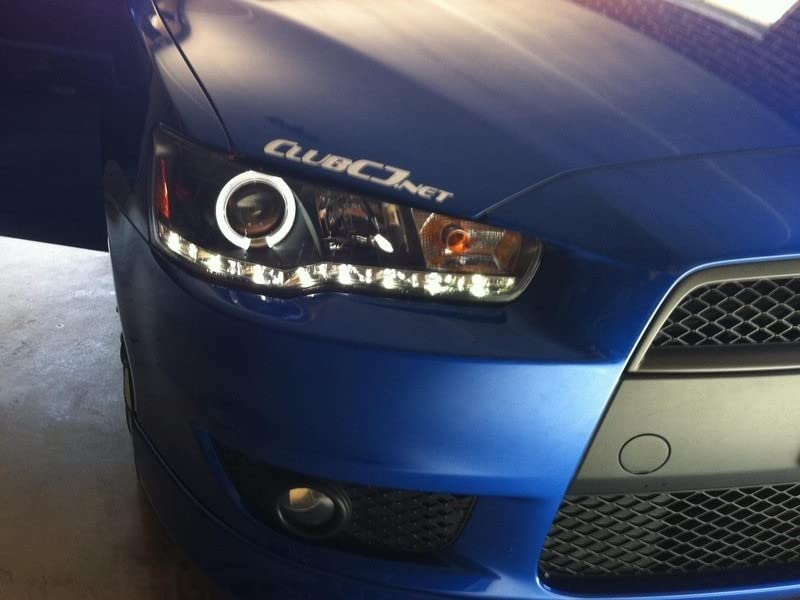 LED Halo Projector Spyder Auto Headlights Black/Clear