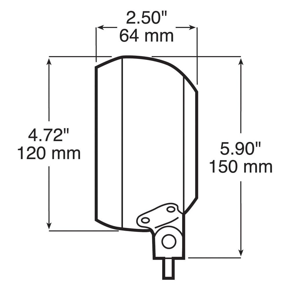 Tractor/Work Light Peterson Manufacturing 507F (Inc, Par 36, Rubber, Flood, 4.72"), 1 Pack