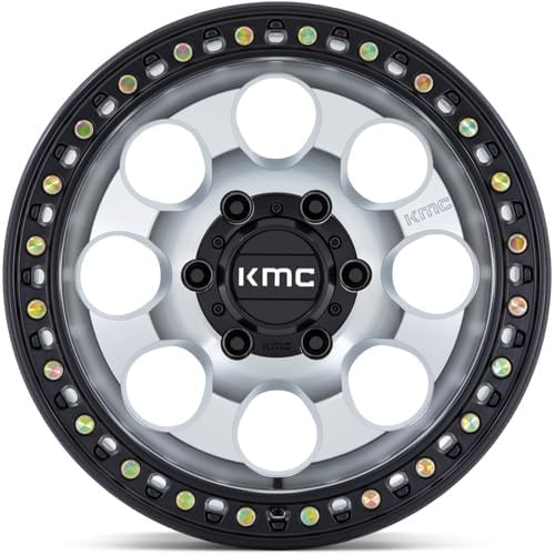 KMC Wheels 17X8.5 RIOT SBL 5X5.05.14 10mm MACHINED WITH SATIN BLACK LIP - KM550DB17855010