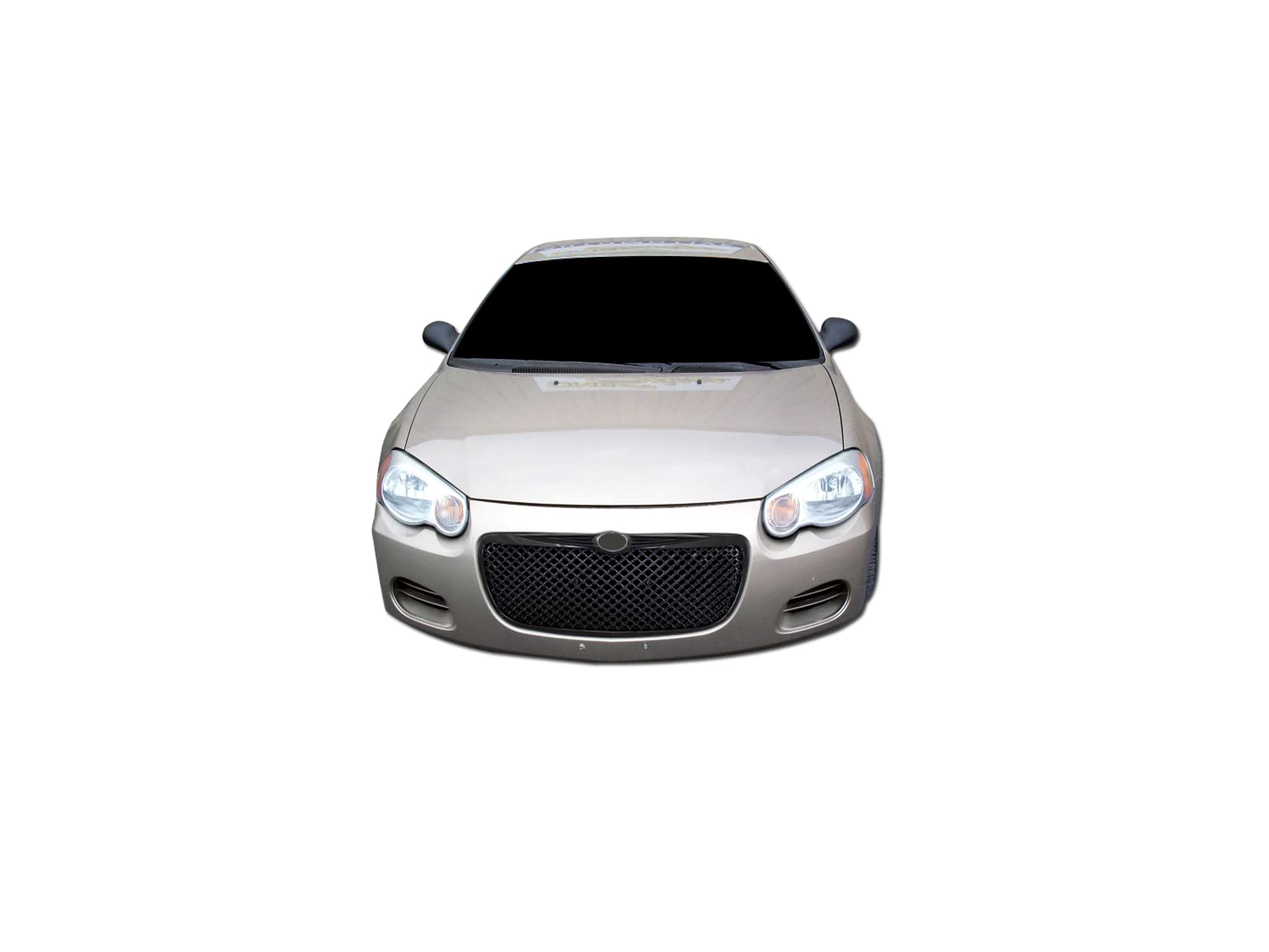 7147584 Armordillo USA Mesh Front Hood Grille - Gloss Black Fits 2004-2006 Chrysler Sebring