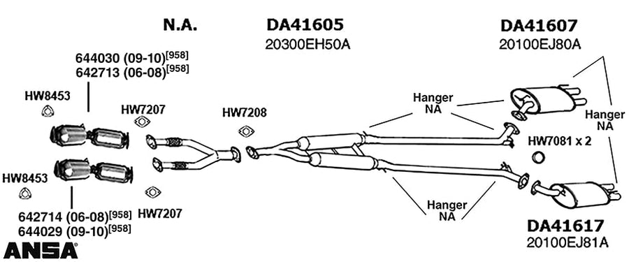 DA41605 Muffler - Center ANSA OER nobrandname