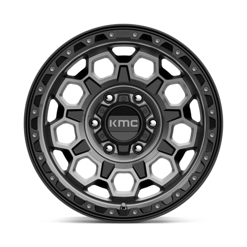 KMC 17X9 TREK 6X4.55.71 18mm SATIN BLACK WITH GRAY TINT - KM54579064418