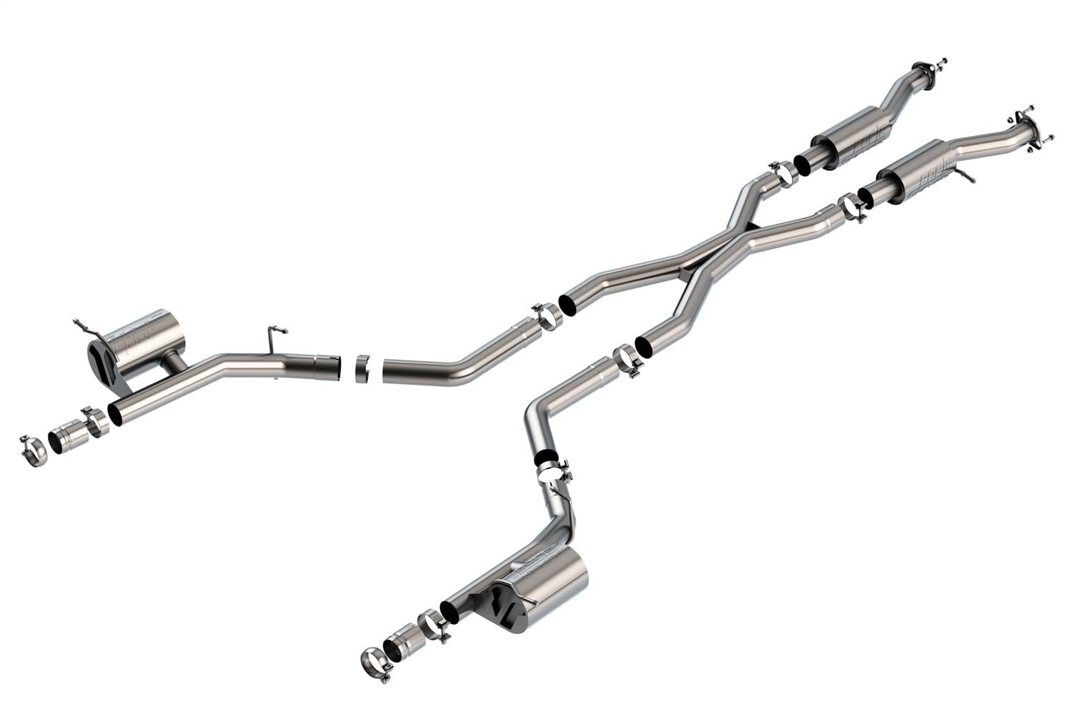 BORLA Cat-Back Exhaust System 140887 for 2021-2023 Dodge Durango SRT Hellcat 6.2L V8 Automatic Transmission All Wheel Drive 4 Door (No 2022 Model). BORLA System Does NOT Include Tips. Reuse O.E. Tips.