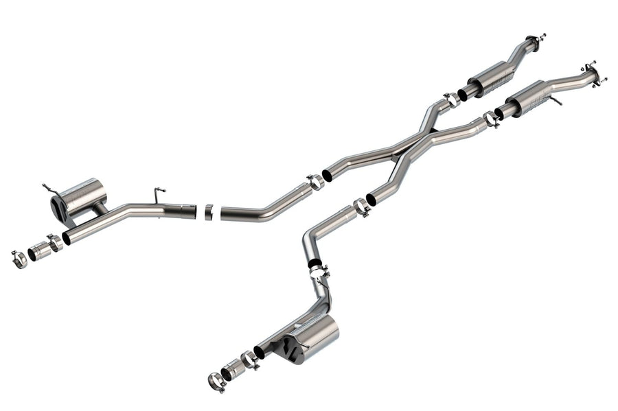 BORLA Cat-Back Exhaust System 140887 for 2021-2023 Dodge Durango SRT Hellcat 6.2L V8 Automatic Transmission All Wheel Drive 4 Door (No 2022 Model). BORLA System Does NOT Include Tips. Reuse O.E. Tips.