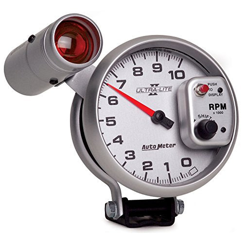 Auto Meter 4999 5" Ultra-Lite II 10000 RPM Pedestal Mount Shift-Lite Tachometer