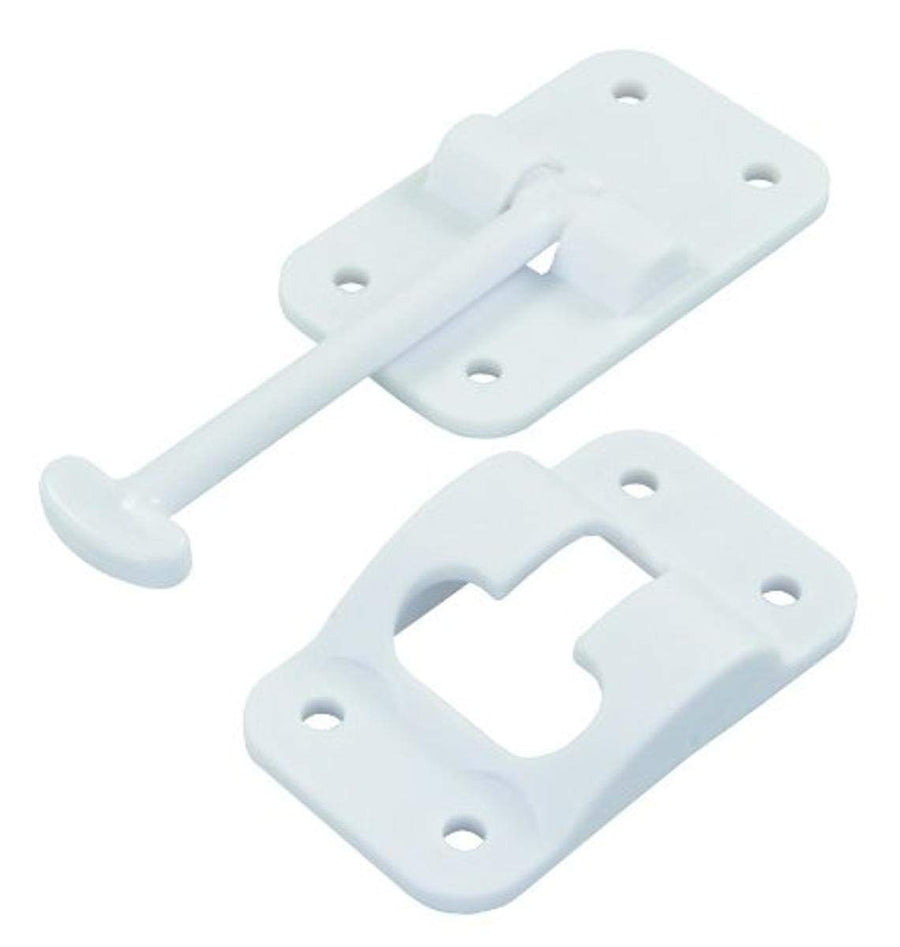 Plastic T-Style Door Holder JR Products 10414 - Polar White, 3-1/2"