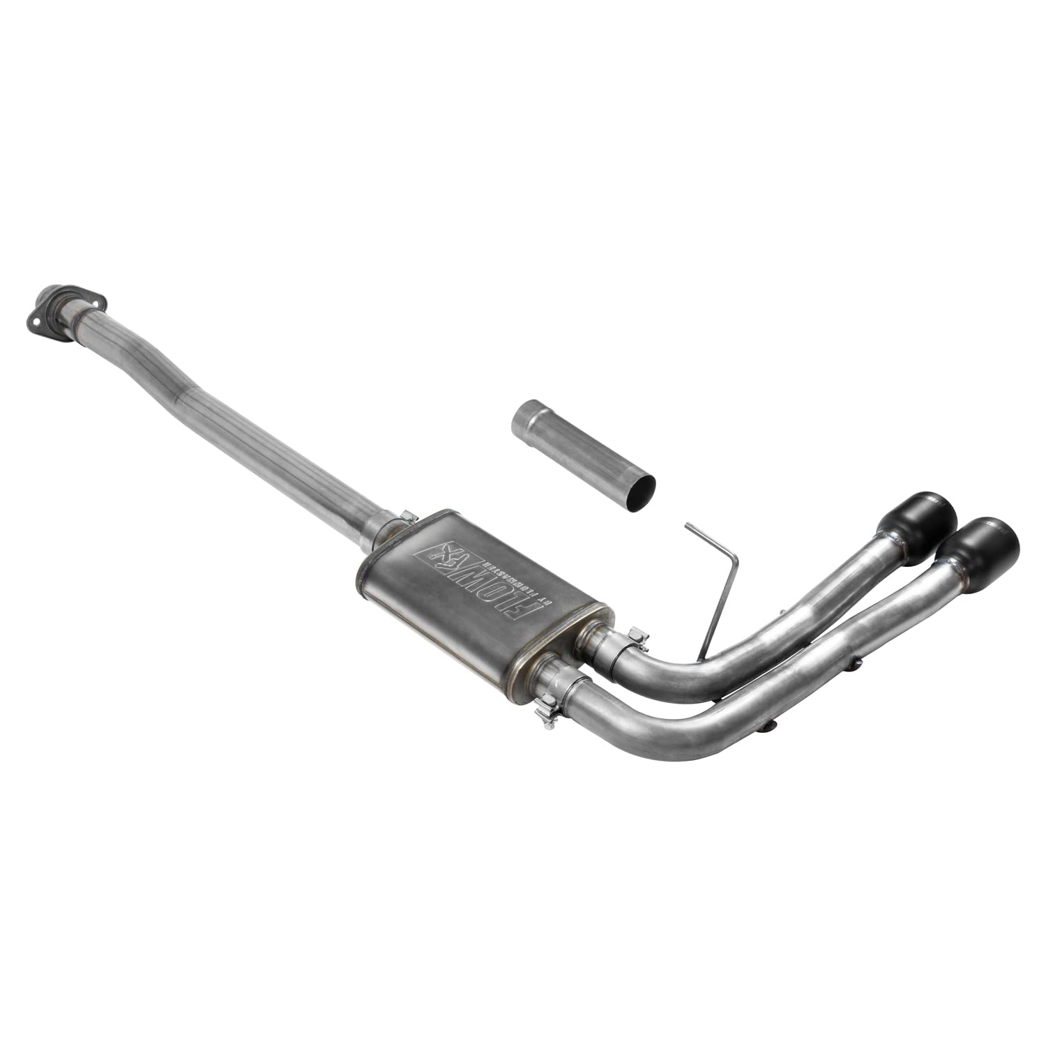 Flowmaster FlowFX 717785 Cat-Back Exhaust Kit Dual 2.5 Inch 409 Stainless Steel 4 Inch Black Ceramic Stainless Tips Compatible with 2015-2020 Ford F-150 2.7L 3.5L 5.0L Except Standard Cab Short Bed