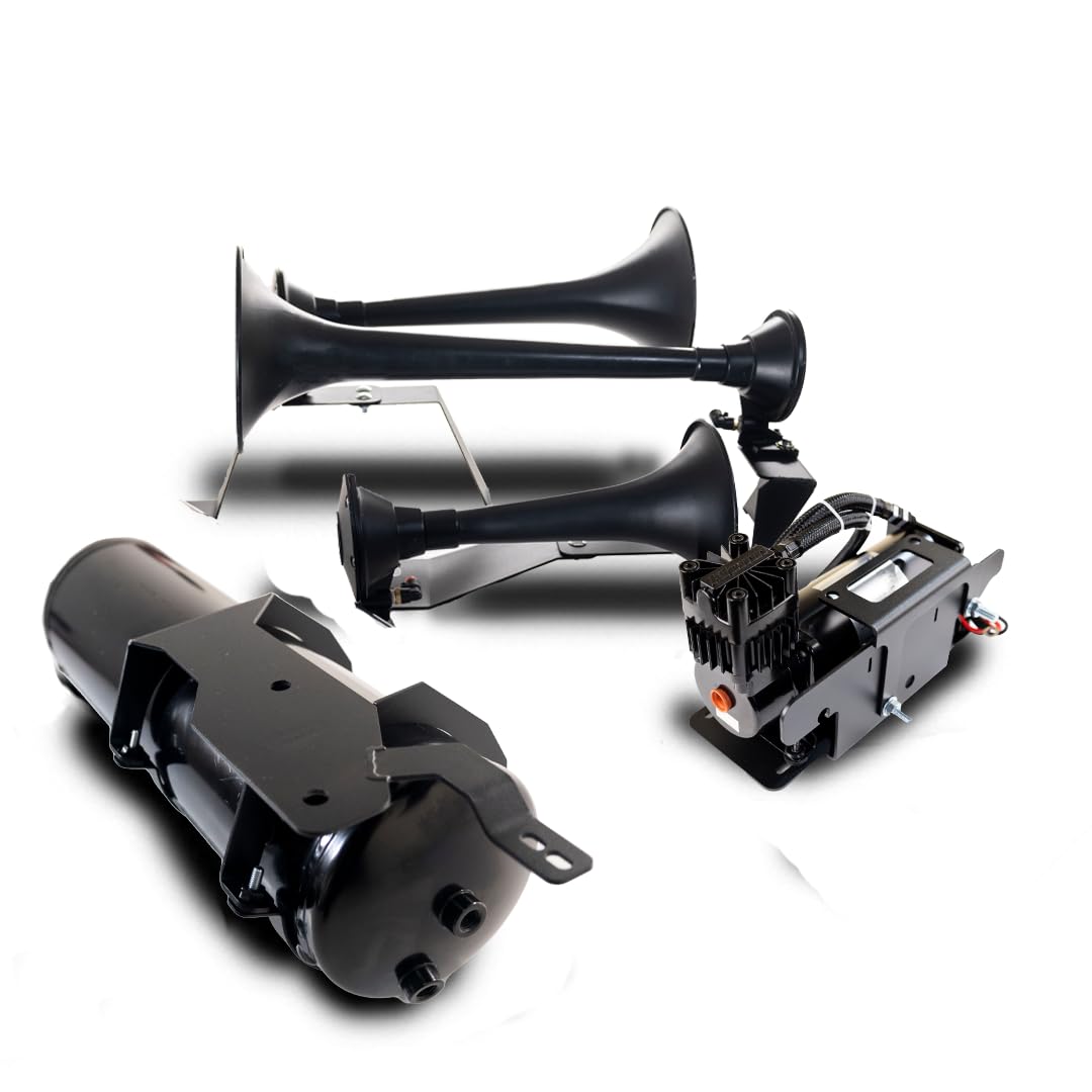 TRAIN HORN AND ONBOARD AIR SYSTEMS DIRECT FIT FOR 2020-2024 GM 2500HD/3500HD - Totally Bad Ass - Model 730 Train Horn and Onboard Air System