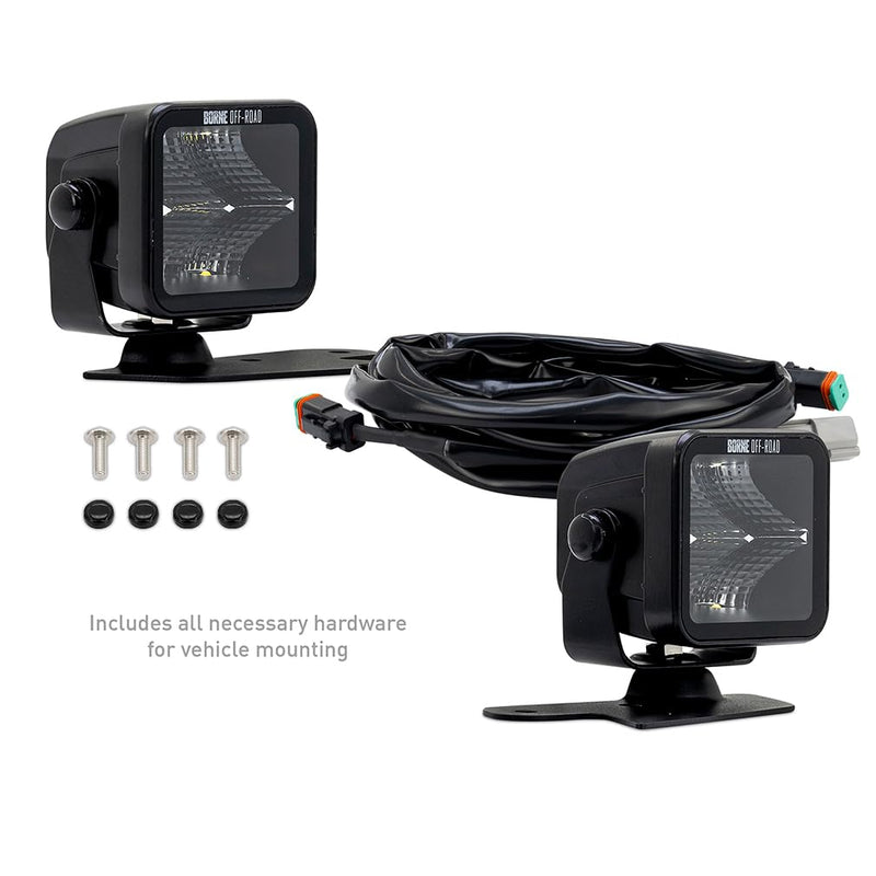 Ford Bronco Borne Off-Road Ditch Light Set (2) 3X3 Flood Upfit