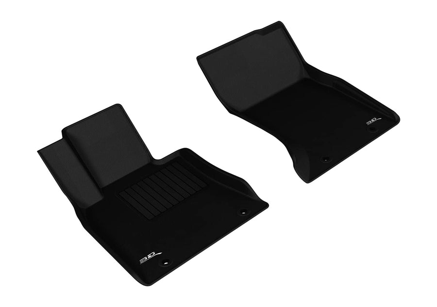 3D MAXpider Kagu Custom Fit Floor Mat (Black) Compatible with Hyundai Genesis Sedan AWD 2015-2016 / Genesis G80 AWD 2017-2020 - Front Row