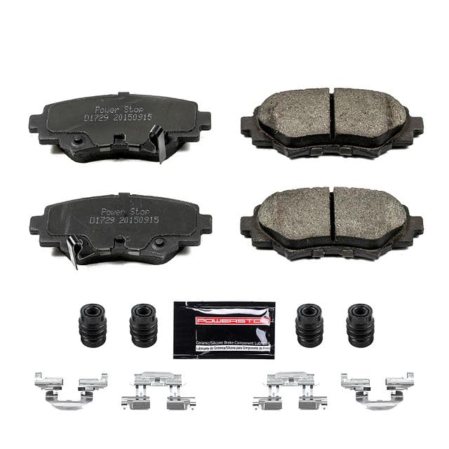 Power Stop Z23-1729 Z23 Evolution Sport Carbon Fiber Infused Ceramic Brake Pads with Hardware Rear For Mazda 3 2014-2016, Mazda 3 Sport 2014-2016 [Model Specific]
