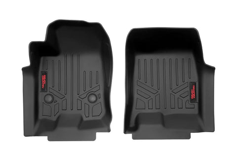 Rough Country Floor Mats Front for Chevy Colorado & GMC Canyon (2023-2025) - Non-Slip Waterproof Flexible Front Floor Mats