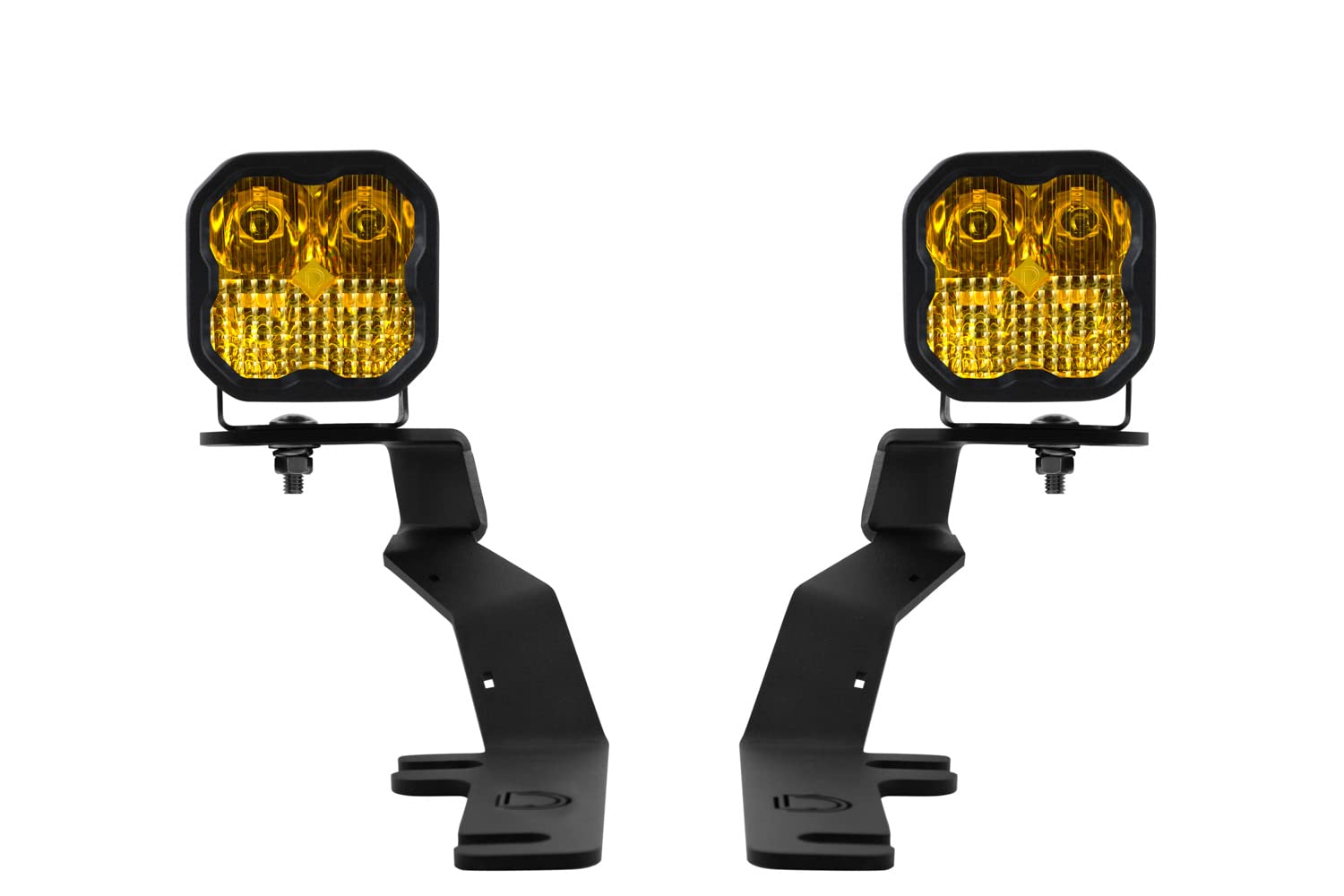 Diode Dynamics Backlit Stage Series Ditch Light Kit compatible with Ford F-150 2015-2020, SS3 Pro Yellow Combo