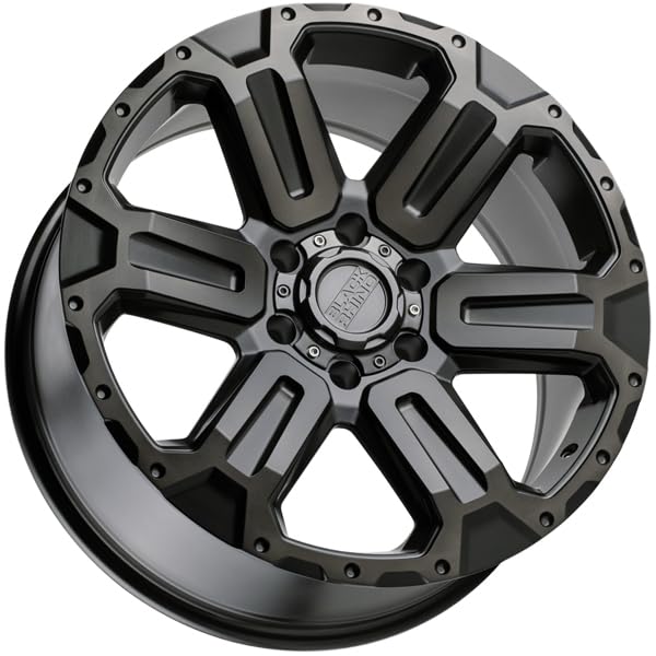 WANAKA Black Rhino Hard Alloys 17X8.5 6X5.5 5.22 12mm M-GUNMETAL W/BRUSHED FACE - 1785WKA126140G12