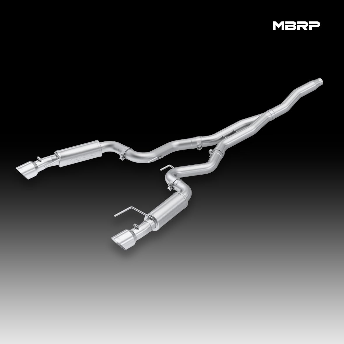 3" MBRP S7275AL Cat Back, Dual Split Rear, Race Version Exhaust System with 4.5" Tips (Aluminized Steel)