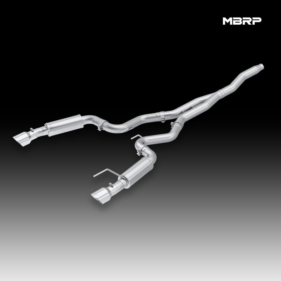 3" MBRP S7275AL Cat Back, Dual Split Rear, Race Version Exhaust System with 4.5" Tips (Aluminized Steel)