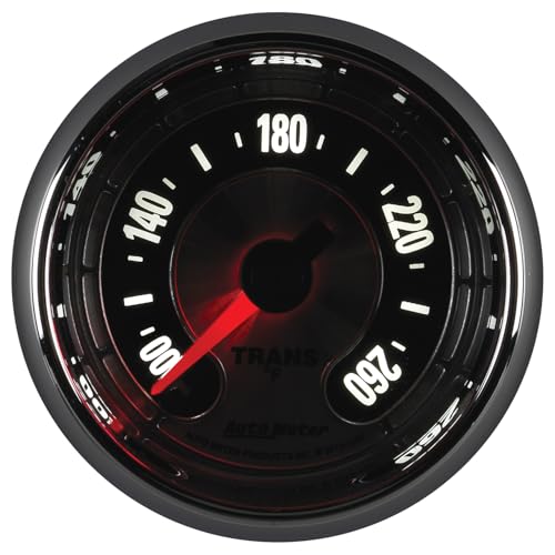 Auto Meter American Muscle 1257 2-1/16" Electric Transmission Temperature Gauge (100-260 Degree F, 52.4mm)