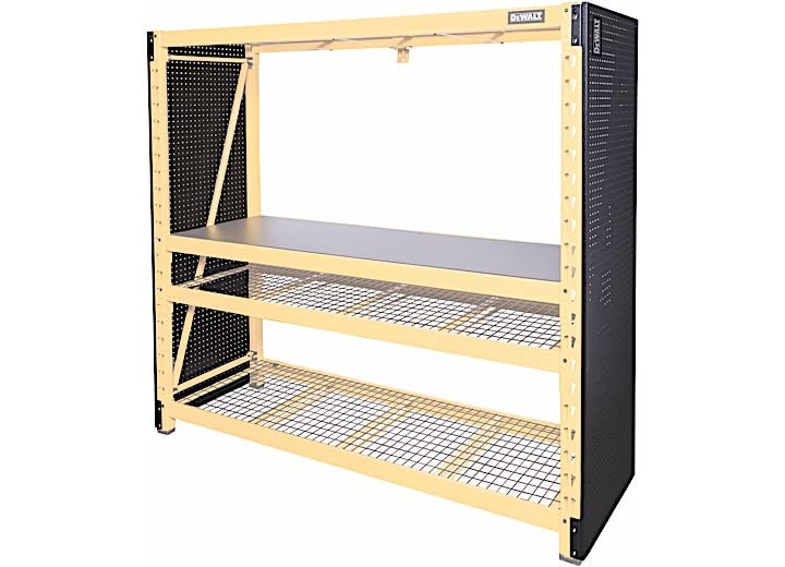 DEWALT 6-foot Pegboard Kit for Garage Storage Rack Shelving, Heavy-Duty Steel, Industrial Powder-Coating, 2.5cm Spacing